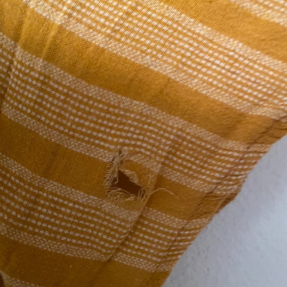 Forever 21 Striped Yellow Crop Top - Picture 1 of 5
